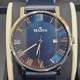 MASSA quartz WATCH, stainless steel case, night blue dial with Roman numerals, date display, water resistant 3ATM
